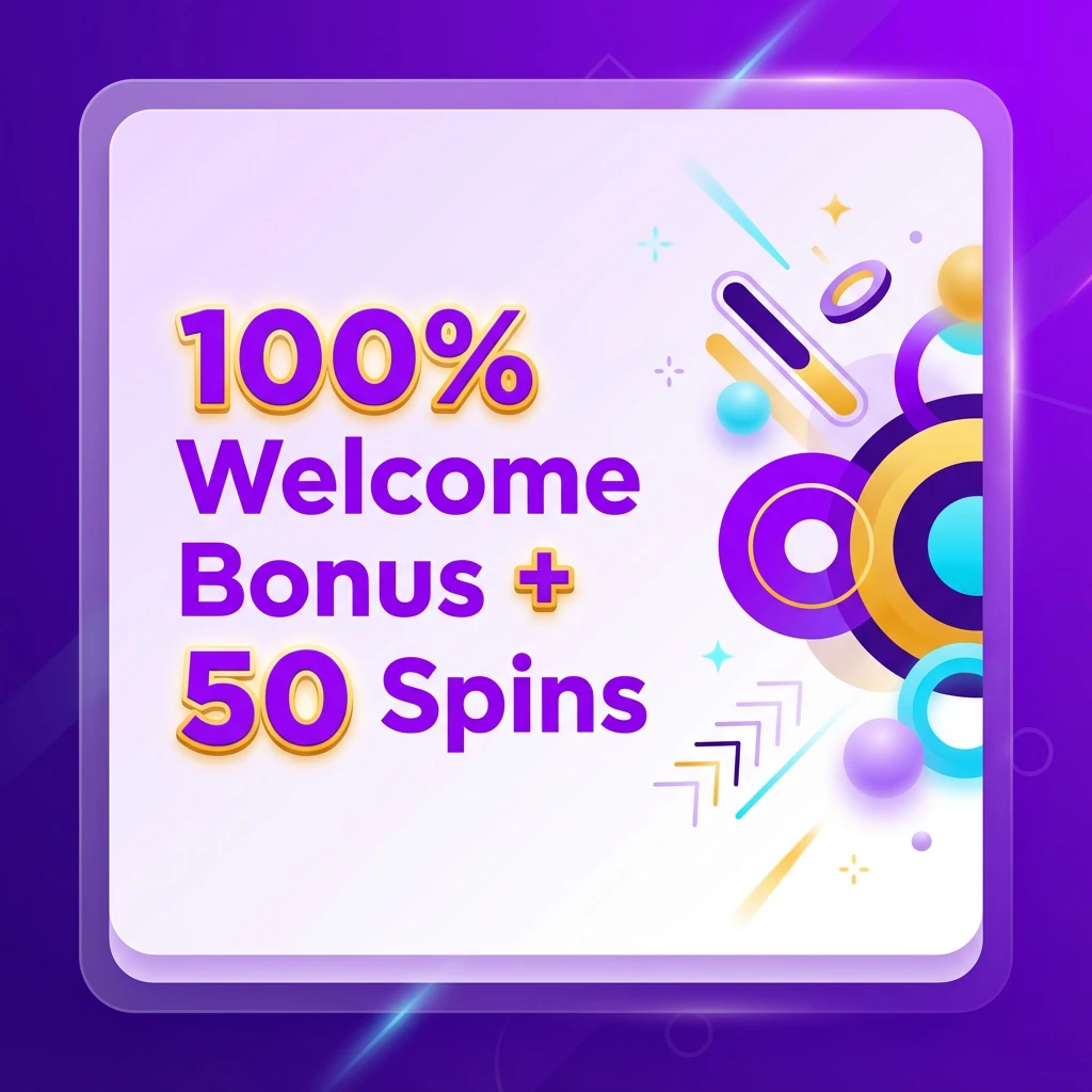 100% Welcome Bonus + 50 Spins